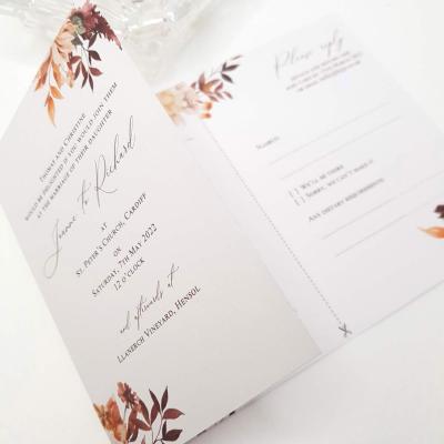Trifold Inviation With Perforated Rsvp
