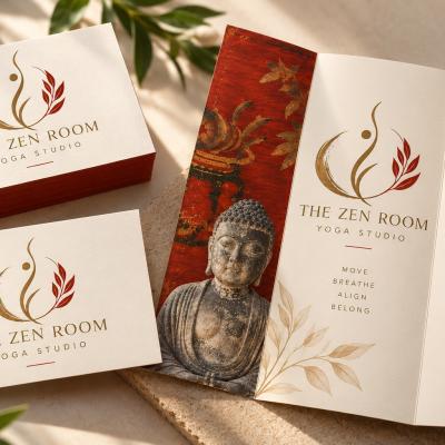 Brand Suite Yoga Studio Business Cards Brochure