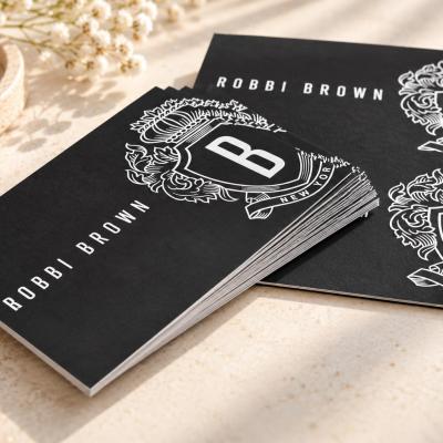 Business Cards Black White Crest