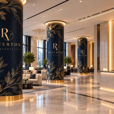 Hotel Lobby Column Wraps