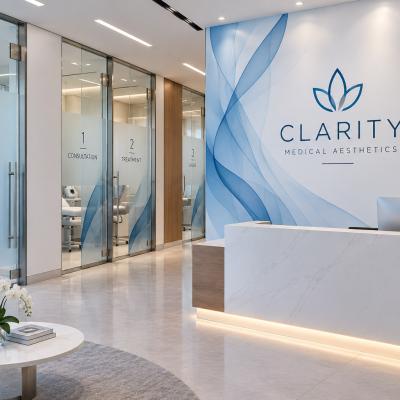 Medical Spa Reception Wall Window Graphics