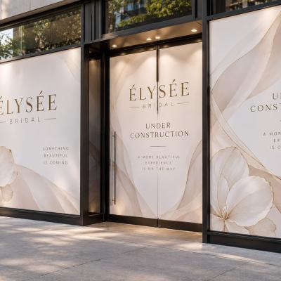 Storefront Window Graphics Under Construction