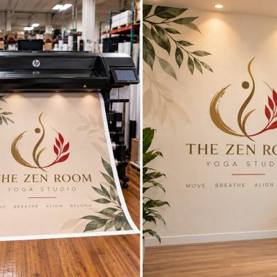 Wide Format Printer Yoga Studio Wall Mural