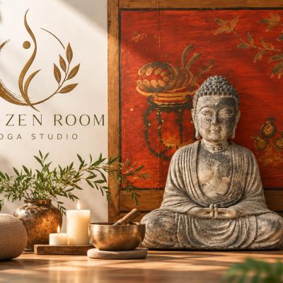 Yoga Studio Logo Wall Buddha