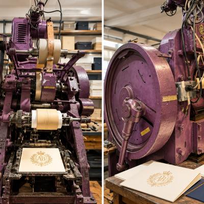 Vintage Foil Stamping Presses Purple