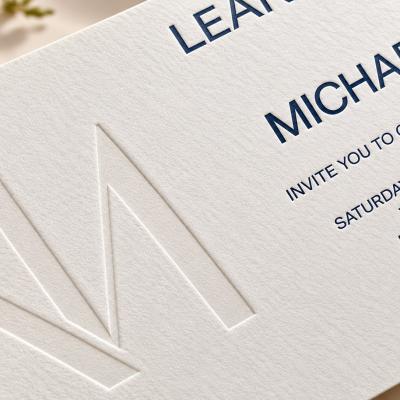 Blind Emboss Letterpress Invitation Detail