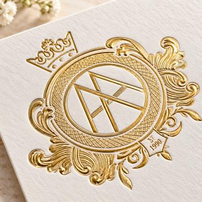 Gold Foil Embossed Crest Monogram
