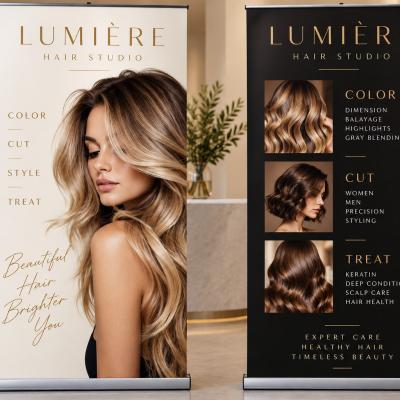 Roll Up Banners Hair Salon Lumiere