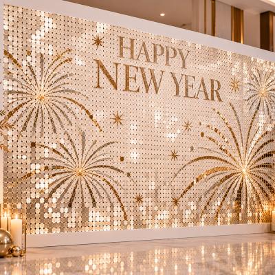 Sequin Wall Happy New Year Backdrop