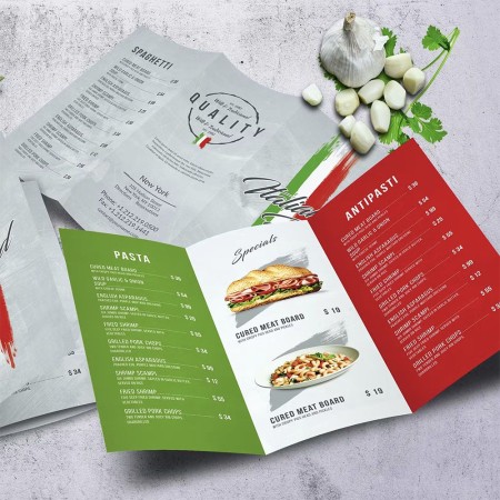 250 Folded Menus